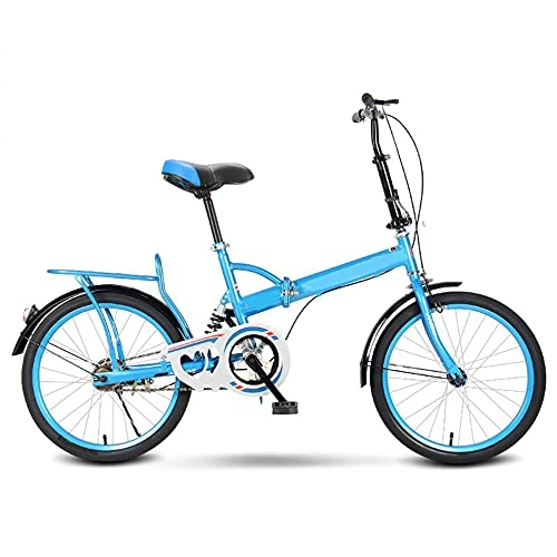Folding Bike : Folding Bike for Adults, Premium Mountain Bike - Alloy Frame Bicycle for Boys, Girls, Men and Women - 20 inch / Blue / 20inch