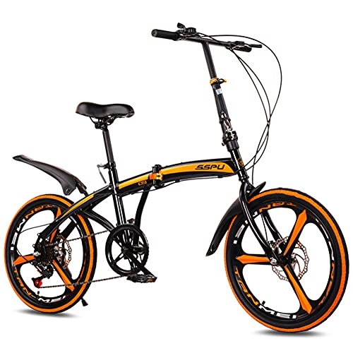 Folding Bike : Folding Bike for Adults, Premium Mountain Bike - Alloy Frame Bicycle for Boys, Girls, Men and Women - 20 inch variable speed, One wheel / B