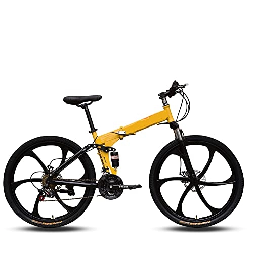 Folding Bike : Folding Bike for Adults, Premium Mountain Bike - Alloy Frame Bicycle for Boys, Girls, Men and Women - 27 Speed Gear, 24 26 inch / D / 24inch