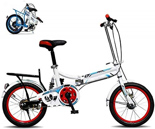 Folding Bike : Folding Bike Men Women Foldable Bicycle Folded Within 15 Seconds Streamline Frame 16in City Folding Bicycle for Urban Commuter Cruiser Bike-B_16in