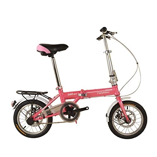 Folding Bike : Folding Bike Skid Folding Car Children's Bike 16 inches Pink