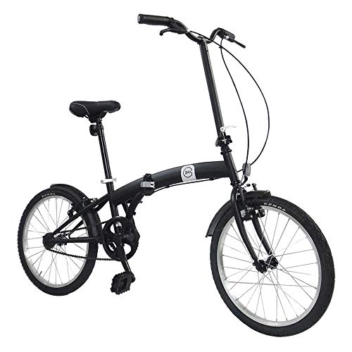 Folding Bike : Folding Bike Wheels 20" Matte Black Closed Size 65x82.5x35cm