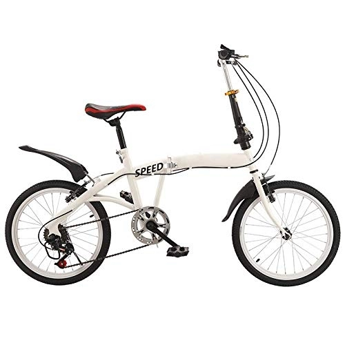 Folding Bike : Folding Bikes 20 Inch Mini Portable Student Bicycle Lightweight Adjustable Height Variable Speed Damping Road Mountain Bike for Men Women