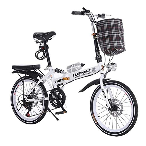Folding Bike : Folding Car Speed Change Car 20 Inch Folding Bicycle Disc Brake Bicycle Men And Women Ultra Light Portable Bicycle (Color : WHITE, Size : 150 * 35 * 100CM) ( Color : 150*35*100cm , Size : Blue )