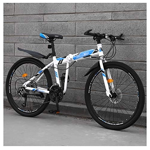 Folding Bike : Folding Outroad Bicycles, Full Suspension MTB Foldable Bike, Folding Mountain Bike, Folded Within 15 Seconds, 24 * 26in ​​City Mini Folding Bike 21 * 24 * 27 Speed