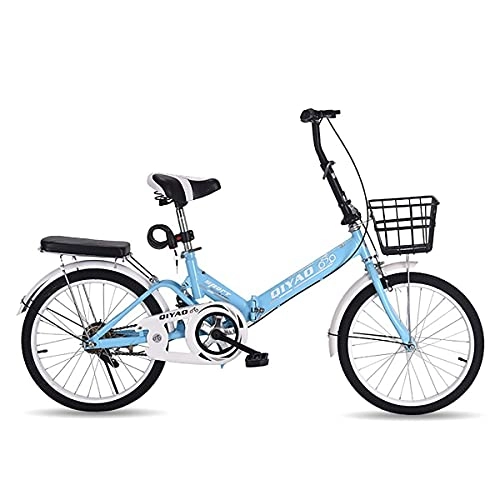 Folding Bike : GGXX Folding Bicycle VéLo Pliant 16 / 20 Pouces Homme Et Femme Adulte Portable VéLo De Ville à Vitesse Variable Ultra LéGer Petit VéLo De Route