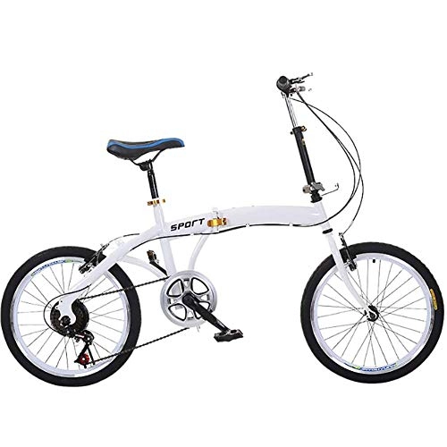 Folding Bike : GOLDEN MANGO 20-Inch Lightweight Alloy Folding City Bicycle, Folding Bicycle Shock-Absorbing And Anti-Tire Bicycle, Male And Female Adult Ladies Bicycles