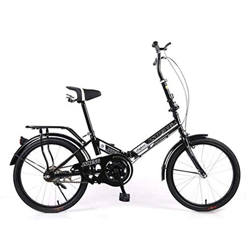 Folding Bike : GOLDGOD Variable Speed Folding Bike 20 Inches 6-Speed Foldable Bicycle with Double V Brake And Ergonomic Seat Folding Bicycle with Carbon Steel Shock Absorber