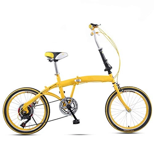 Folding Bike : Grimk Unisex Folding Bike Adults Mini Lightweight Alloy City Bicycle For Men Women Ladies Shopper With Adjustable Handlebar & Comfort Saddle, aluminum, 6 speed