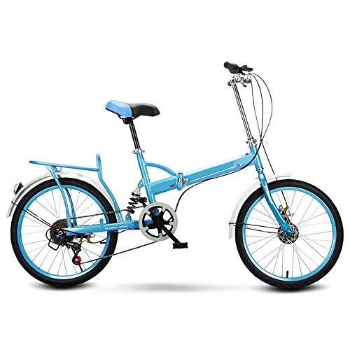 Folding Bike : GUI-Mask SDZXCFolding Bicycle Adult Men and Women Portable Commuter Shift Bicycle 20 Inch