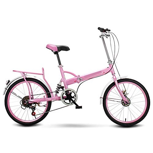 Folding Bike : GUI-Mask SDZXCFolding Bicycle Adult Men and Women Portable Commuter Shift Bicycle Activity Car 20 Inch