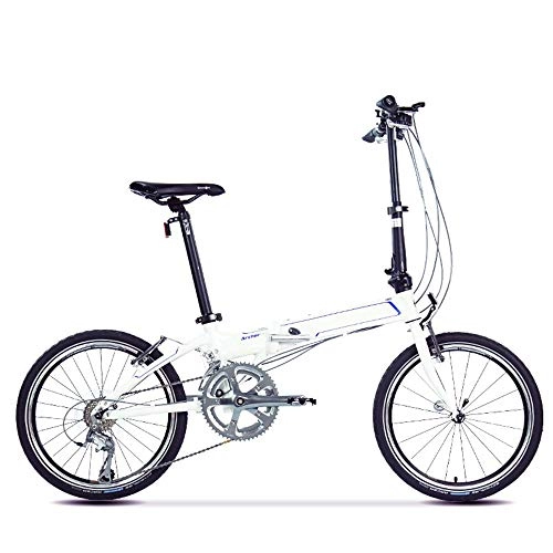 Folding Bike : GUI-Mask SDZXCFolding Bicycle Male and Female Folding Car Speed Shifting Bicycle 20 Inch 18 Speed