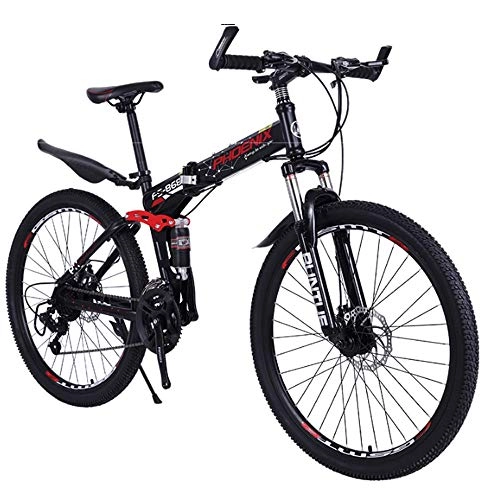 Folding Bike : GUI-Mask SDZXCFolding Bicycle Mountain Bike Shock Absorber Shifting Bicycle Adult Male and Female Students 21 Speed / 27 Speed 26 Inch