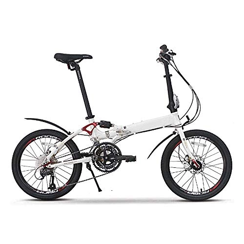 Folding Bike : GUI-Mask SDZXCFolding Bicycle Shifting Shock Absorption Soft Tail Bicycle Male and Female Students Style Black 20 Inch 27 Speed