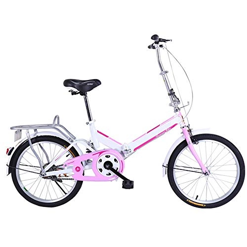 Folding Bike : GUI-Mask SDZXCFolding Bicycle Single Speed Ladies Bicycle Men and Women Adult Bicycle Student Car 20 Inch