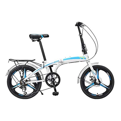 Folding Bike : GUI-Mask SDZXCFolding Bicycle Speed Men and Women Students Adult Youth One Wheel Bicycle 20 Inch 7 Speed