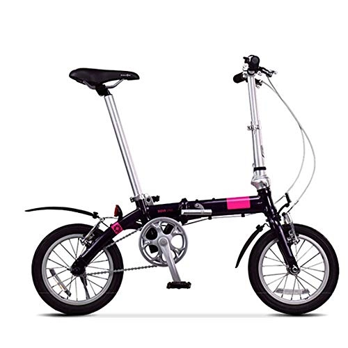 Folding Bike : GUI-Mask SDZXCFolding Bicycle Ultra Light Aluminum Alloy Adult Student Portable Driving Small Wheel Bicycle 14 Inch