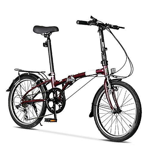 Folding Bike : GUI-Mask SDZXCFolding Bicycle Ultra Light Commute Adult Men and Women Casual Folding Bicycle 20 Inch 6 Speed