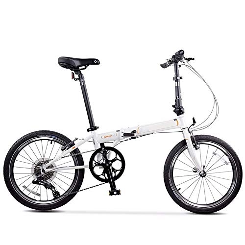 Folding Bike : GUI-Mask SDZXCFolding Bicycle V Brake Suitable for Adult Students Leisure Bicycle 20 Inch 8 Speed