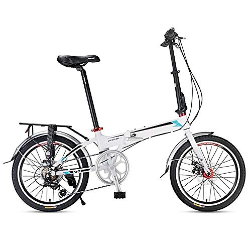 Folding Bike : GUI-Mask SDZXCFolding Car Mountain Bike Aluminum Alloy Double Disc Brake Positioning Transmission Bicycle 20 Inch