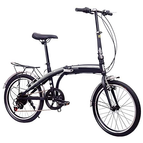 Folding Bike : GUI-Mask SDZXCFolding Variable Speed Bicycle V Brake Student Bicycle Men and Women Ultra Light and Shelf 20 Inch