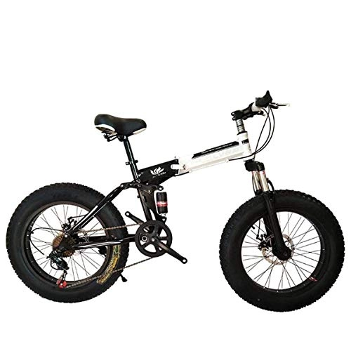 Folding Bike : GUOCAO Folding Bicycle Mountain Bike 26 Inch with Super Lightweight Steel Frame, Dual Suspension Folding Bike and 27 Speed Gear, Black, 27Speed Outdoor