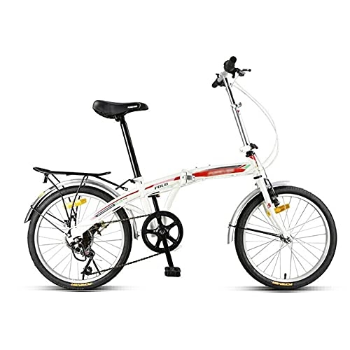 Folding Bike : GWL Folding Bike for Adults, 20" Mountain Bikes, Adult Fat Tire Mountain Trail Bike, Bicycle, High-carbon Steel Frame Dual Full Suspension Dual Disc Brake