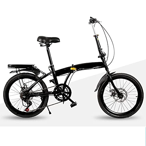 Folding Bike : GWL Folding Bike for Adults, Mountain Bikes 20 Inches Three Knife Wheel Mountain Bicycle Dual Disc Brake Bicycle / B