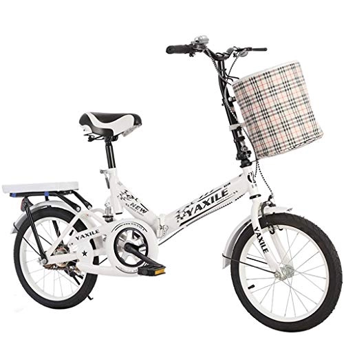 Folding Bike : GWM 20 Inch Folding Bicycle, Lightweight Mini Bike Small Portable Bicycle Adult Student