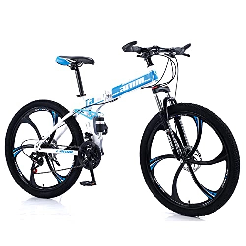 Folding Bike : GWXSST 21 Speeds Bikes, Bike For Men Or Women, With Anti-slip Wear-resistant, Wheel Dual Mountain Fast Folding Ergonomic Lightweight Bike Sport C