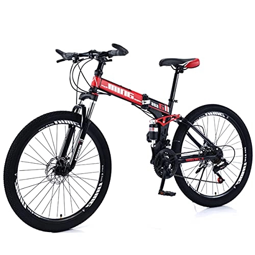 Folding Bike : GWXSST Bike Fast Folding Anti-slip Wear-resistant, Bikes Mountain Wheel Dual, Easy To PlaceL Ightweight Bike, Bicycle Ergonomic C(Size:24 speed)
