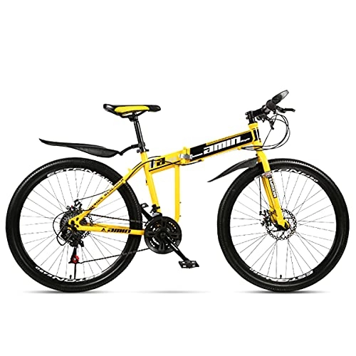 Folding Bike : GWXSST Bike Lightweight Ergonomic Bike Fast Folding 21 Speeds Sport Bikes Dual Mountain Bike Sport With Anti-slip Wear-resistant Wheel For Men Or Women C
