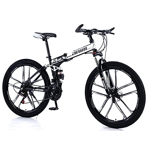 Folding Bike : GWXSST Bike Wheel Dual Bikes Mountain With 21 Speeds, Fast Folding Ergonomic Lightweight, Anti-slip Wear-resistant, For Men Or Women C