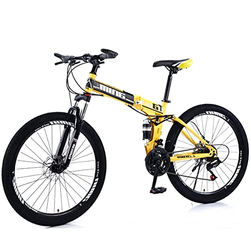 Folding Bike : GWXSST Bikes Mountain Ergonomic Bicycle, Bike Fast Folding Easy To PlaceL Ightweight Bike, Anti-slip Wear-resistant, Wheel Dual C(Size:21 speed)