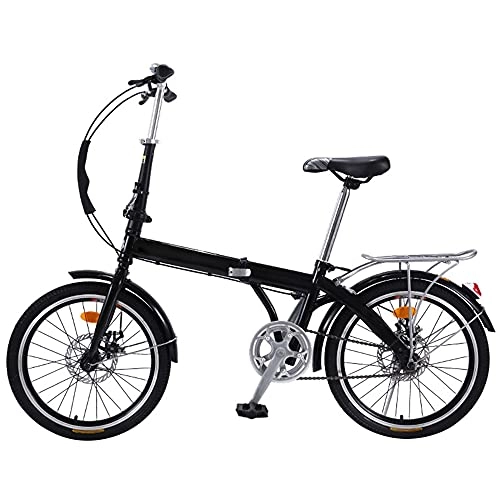 Folding Bike : GWXSST Mountain Bike Folding Bike 7 Speed Adjustable Seat Suitable For Mountains And Roads Wheel Dual Suspension, Height And Save Space Better Black C
