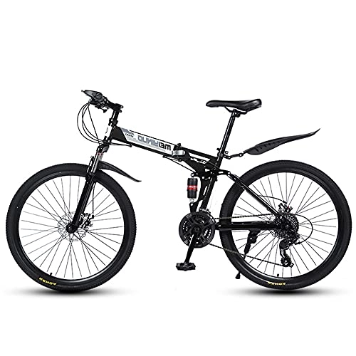 Folding Bike : GWXSST Mountain Bike Folding Bike Thickened High-carbon Steel And Adult Bikes Cushioning Pressure Anti Slip Bikes Suitable For Running Wild Outdoors Lightweight Comfortable C(Size:24 Speed)