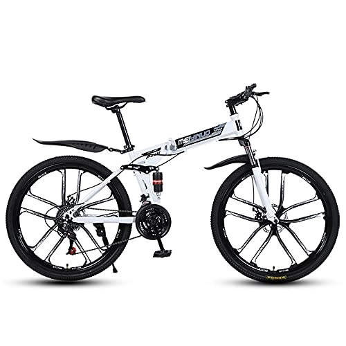 Folding Bike : GWXSST Mountain Bike Quick Folding Bike, Comfortable And Effective Cushioning Pressure, For Adult, For Man Woman Lightweight Bike Fast Folding Full Suspension Frame Mountain Bike Adult C