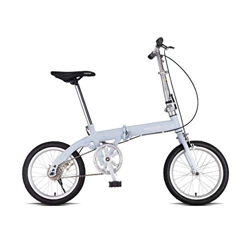 Folding Bike : HAOSHUAI Ultralight 16 inch adult portable bicycle folding bike for young men and women (Color : 2)