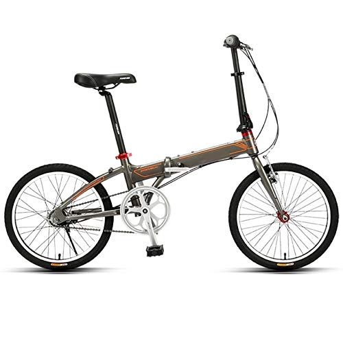 Folding Bike : haozai 20inch Mountain Bike Floding Bike, 5-speed Transmission, Folding Frame, Mechanical Disc Brake, Mountain Bike With Adjustable Seat