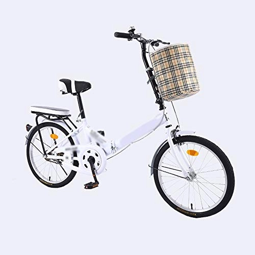 Folding Bike : HELIn Bicycle - Folding Bike for Adults 20 Inch Lightweight Mini Folding Bike Small Portable Bicycle Adult Student with Noise Reduction Wheel Road Bike (Size : 16)