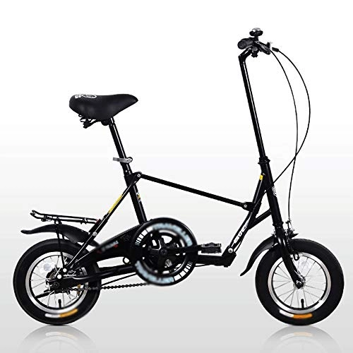 Folding Bike : HELIn Road Bikes Comfort Speed Wheel Folding Bike Casual Bicycle Mini Portable Men and women riding to work Men Women Lightweight Folding Casual Bicycle (yellow) (Color : Black)