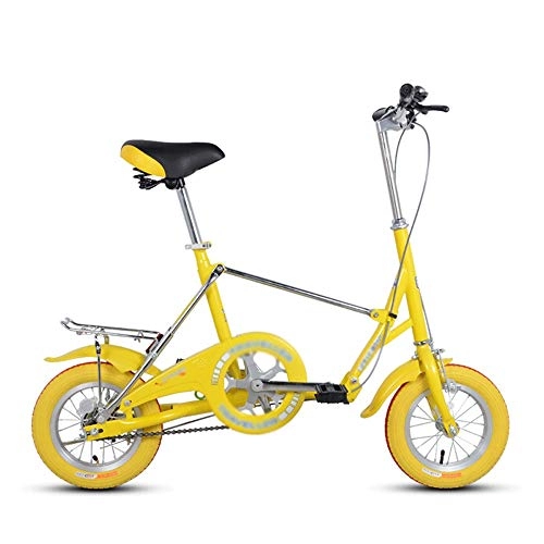 Folding Bike : HELIn Road Bikes Comfort Speed Wheel Folding Bike Casual Bicycle Mini Portable Men and women riding to work Men Women Lightweight Folding Casual Bicycle (yellow) (Color : Yellow)
