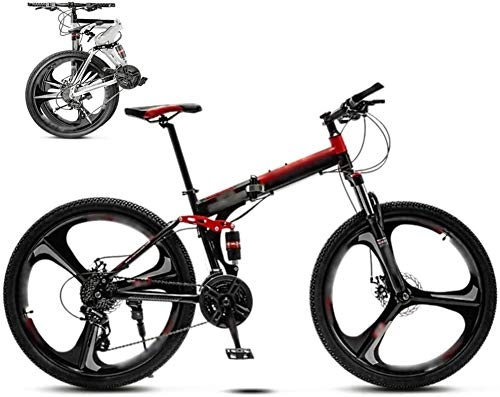 Folding Bike : HFFFHA 24Inch MTB Bicycle, Folding Bicycle Alloy Frame Single Speed Unisex Folding Commuter Bike