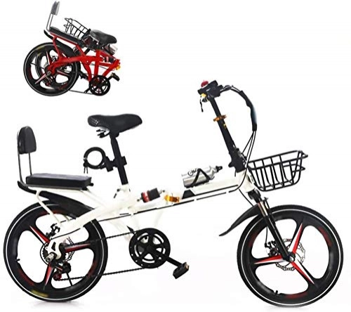 Folding Bike : HFFFHA 26 Inches Carbon Folding Bike Carbon Fiber Frame Foldable Bicycle with Derailleur System and Small Portable City Bicycle (Color : C)