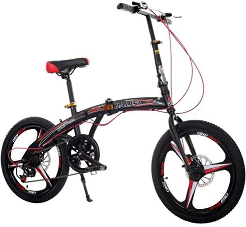 Folding Bike : HFFFHA Bike Folding Bicycle For Adults Men And Women, Cruiser Bikes Bicycling 20 Inch Wheel Variable Speed, lightweight Portable Outdoor Travel Bikes City Urban Commuters For Teens Boys Girls Student
