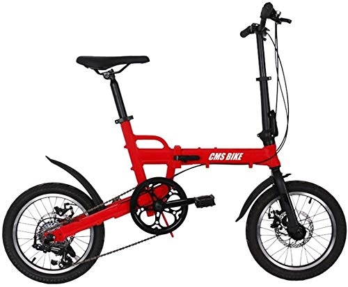 Folding Bike : HFFFHA Foldable Bicycle Outdoor Bike, 16 Inch Bike for Adults and Teens Folding for Sports Outdoor Cycling Travel Commuting (Color : C)
