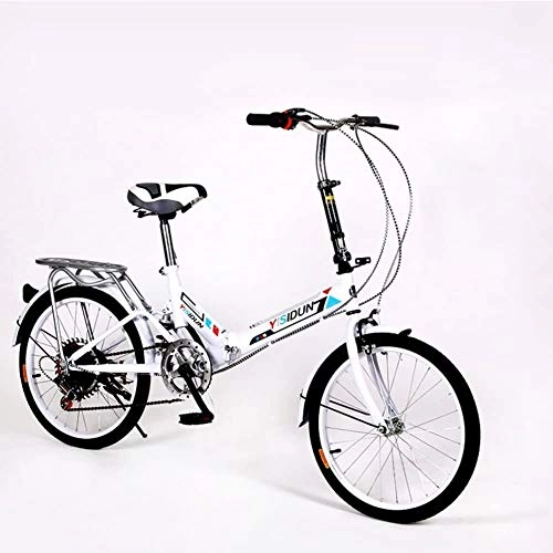 Folding Bike : HFFFHA Folding Mini Bike Wheels, Variable Speed Bicycle, Adjustable Seat Cycling Bikes, Adult Student Lightweight Bike (Color : F)