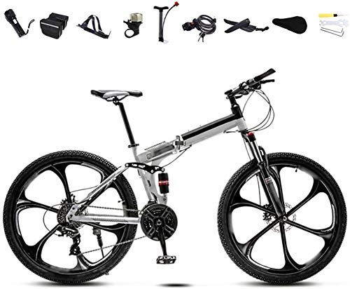 Folding Bike : HFFFHA Folding Mountain Bike Bicycle, Male And Female Students Double Shock Absorber Adult Commuter City Bike Foldable Bike