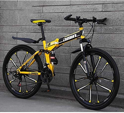 Folding Bike : HFFFHA Mountain Bike Folding Bikes, 26Inch 24-Speed Mountain Bikes, Mountain Bike, Mens Women Adult All Terrain Mountain Bike, Adjustable Seat & Handlebar (Size : 24 speed)