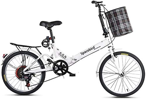 Folding Bike : HFFFHA Portable Folding Bike Commuter, Mini Portable Student Comfort Speed Wheel Folding Bike For Men Women Lightweight Folding Casual Bicycle